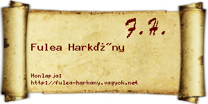 Fulea Harkány névjegykártya